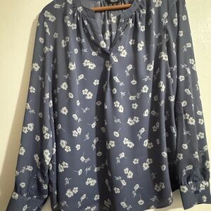 Floral Blue Blouse